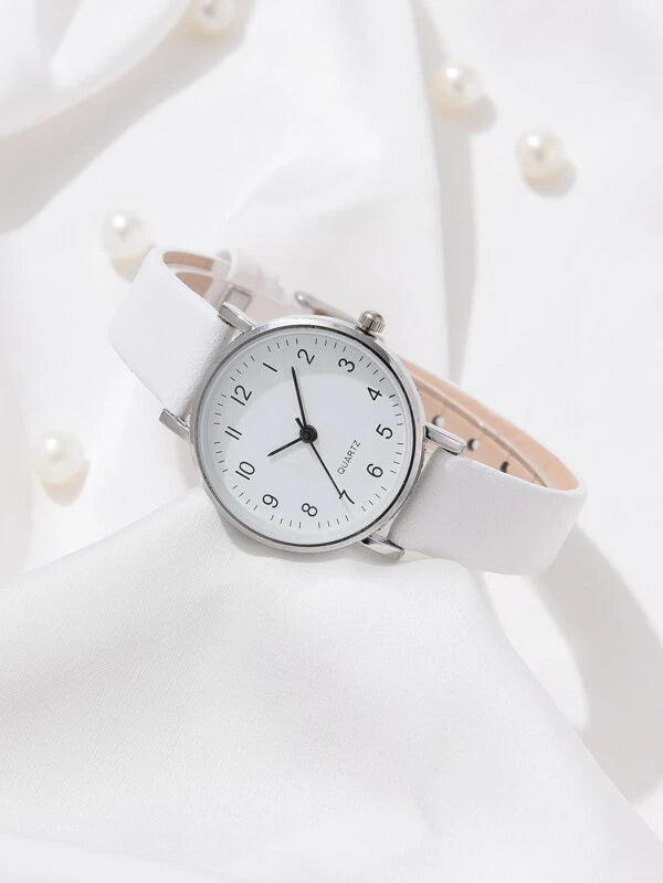 Round Pointer Quartz Ladies Watch